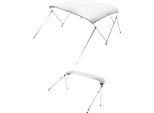 Vevor Tendalino Bimini Per Tetto Barca, 3 Archi, Struttura In Alluminio, Tendalino Bimini Impermeabile Con Borsa Portaoggetti, 216-229 Cm (B) Grigio Chiaro