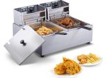 Friggitrice Elettrica Commerciale In Acciaio Inox 2500W+2500W Rimovibile