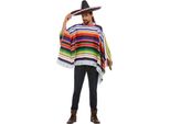 Smiffys - Poncho Per Uomo/Donna Unisex SM2935 (Taglia Unica) (Multicolore)