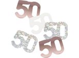 Coriandoli Decorativi 50° Compleanno Oro Rosa 14G