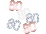 Coriandoli Decorativi 80° Compleanno Oro Rosa Eighty 14G