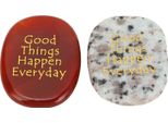 2Pcs Pietre Incise Con Parole Di Ispirazione Pietra Di Cristallo Motivazionale Per Fishbowl Camera Decorazione Regalo Di Vacanza Disponibile