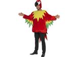 Smiffys - Costume Da Pappagallo Per Uomo/Donna Unisex Set SM3363 (M) (Rosso/Giallo/Verde)