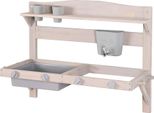 Roba Cucina Di Fango Per Bambini Da Appendere - Cucina Funzionale Per Giochi All'aperto - In Legno - Grigio Smaltato