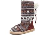 0732M Stivali Donna Marroni Sugar Inside Eco Fur Boot Shoe Women