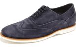 0386N Francesina Hogan Scarpe Uomo Sneaker Shoes Men Blu With Vintange Effect