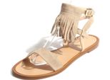 B0383 Sandalo Donna Pennyblack Scarpa Frange Beige Shoe Woman