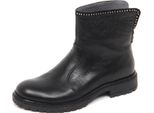 E2452 Stivaletto Bimba Nero Momino Biker Scarpe Boot Shoe Kid Girl