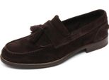 C7818 Mocassino Uomo Caracciolo 1971 Scarpa Marrone Scuro Loafer Shoe Man