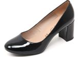 B7688 Decollete Donna Unisa Mifes Scarpa Nero Vernice Shoe Woman