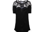 C4356 Maglia Donna Blumarine Pizzo Nero T-Shirt Woman