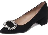 F6018 Decollete Donna Black Unisa Jumiel Scarpe Suede Shoe Woman