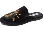 F1014 Sabot Donna Velvet Black Steve Madden Scarpe Shoe Woman