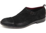E8914 Scarpa Uomo Black Barracuda Scarpe Fibbia Vintage Effect Shoe Man