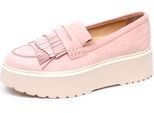 F2562 Mocassino Donna Pink Hogan H355 Scarpe Loafer Suede Shoe Woman