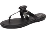 F9650 Infradito Donna Black Tod's Sandalo Bow Flip Flops Shoe Woman