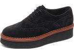 F3888 Scarpa Inglese Donna Black Tod’S Scarpe Suede Shoe Woman