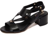 F9642 Sandalo Donna Black Tod’S Scarpe Grain Effect Shoe Woman