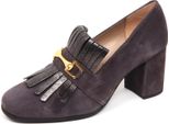 E6482 Decollete Donna Grey Unisa Olimpo Scarpe Frange Suede Shoe Woman