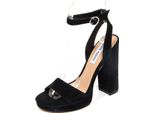 G1838 Sandalo Donna Steve Madden Gesture Suede Black Sandals Woman