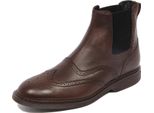 G4756 Beatles Uomo Hogan Brown Leather Chelsea Boots Man