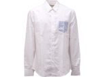0964AG Camicia Uomo Gaudi' White Cotone Textured Shirt Man