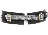 5013AG Cintura Donna D'elle Black/Silver Vintage Effect Leather Belt Woman