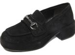 G3688 Mocassino Donna Pons Quintana Black Suede Loafer Women