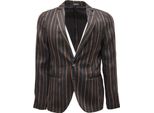2774AG Giacca Uomo Officina 36 Black Stripes Linen Blend Jacket Man
