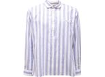 9828AQ Camicia Uomo Tintoria Mattei Slim Man Shirt White/Blue Stripes