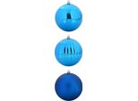 Vidaxl Set Di Gingilli Natalizi 3 Pezzi In Plastica Blu