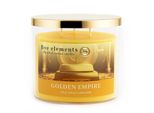 Candela Profumata Five Elements Golden Empire, 420 G, 3 Stoppini
