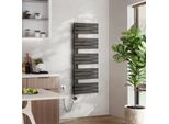 Emke Radiatore Da Bagno Elettrico Con Controllo Tramite App Wi-Fi Termostato Scaldasalviette 1320 X 500 Mm Antracite Portasciugamani 800 W Asciugamani