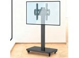 Supporto Tv Mobile, Regolabile In Altezza, Per Televisori Da 32-55 Pollici, Vesa Max. 400×400 Mm, Carico Max. 35 Kg, Nero 【ZJ7215】