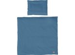 Biancheria Da Letto Per Neonati Roba Seashells Indigo 80 X 80 Cm - Set Di Biancheria Da Letto In 2 Pezzi Per Neonati - Cotonelogico - Gots E Oeko-Tex 100 - Blu