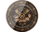 Gilde Wanduhr, Rund, "Avento"", Zahnradmotiv, Metall, Bronzefarben, Ve 1, L. 8 Cm, D. 59 Cm 52657"