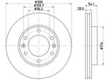 2X Hella 8DD 355 114-341 Disco Freno, Asse Anteriore