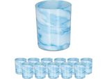 Set Di 12 Bicchieri Relaxdays Per Tealight In Vetro Design Semplice H X Invia Un'atmosfera Calda