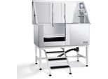 Vevor Vasca Professionale Per La Toelettatura Del Cane 127 Cm In Acciaio Inox Vasca Per Il Lavaggio Del Cane Max.150Kg Doccia Per La Toelettatura Del Cane Sistema Di Lavaggio Del Cane Vasca Per La Toelettatura Del Cane Con Porta A Sinistra Vasca Per Il Lavaggio Della Doccia Del Cane
