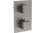 Mexen Cube Rubinetto Termostatico Da Vasca-Doccia A 2 Uscite, Grafite - 77502-66