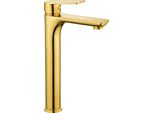 Mexen Alfa Rubinetto Alto Per Lavabo, Oro - 745710-50