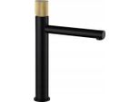 Mexen Elba One Rubinetto Alto Da Lavabo, Nero/Oro - 74111-75
