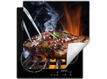 Darhaus Piastra Di Copertura Per Fornelli 50X52 Cm Tappetino Antiscivolo Roll-Up, Bistecca Di Manzo