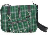 Banned Alternative Shoulder Bag Twice The Action Green Tartan Handbag Check