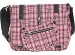 Banned Alternative Shoulder Bag Twice The Action Rosa Tartan Handbag Check