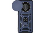 Mayaxess, Custodia Protettiva Per Honor Magic 6 Lite 5G Anello Porta Fotocamera, Blu Scuro