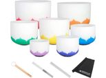 Set Di Ciotole Da Canto Sela Seclu Chakra Set Lotus 432 Hz Con Panno