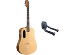 Lava Music Guitar ME4 Spruce 41 Pollici Woodgrain Brown Con Supporto A Parete