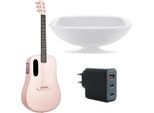 Lava Music Guitar Me 4 36 Pollici Rosa Con Stazione Di Ricarica