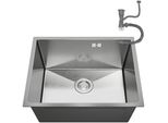 Lavello A Vasca Singola Inox 54X44 Installazione + Sifone